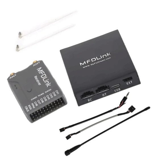 MyFlyDream MFDLink Rlink Plus 433Mhz 16CH 1W RC UHF 8 Channel Remote Control Extended Long Range UHF TX RX Receiver RC FPV Drone
